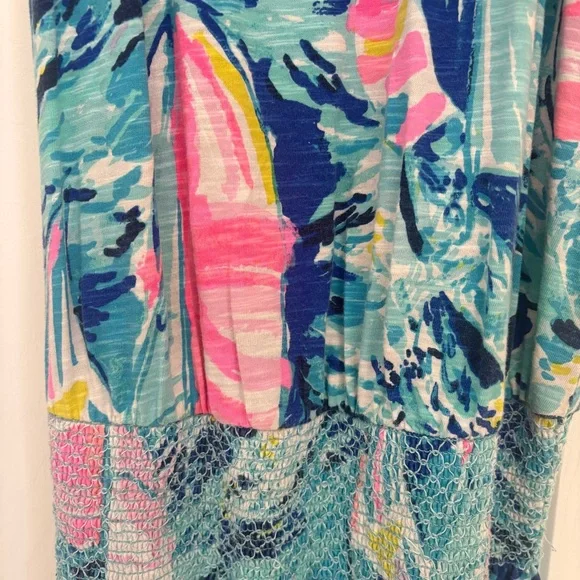 Lilly Pulitzer Vibrant Blue and Pink Sleeveless Dress - Picture 6 of 6